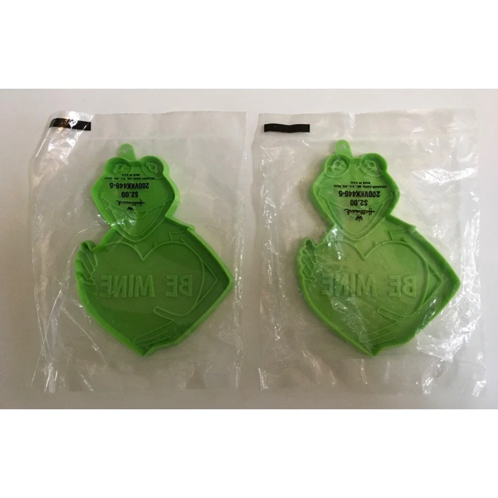 Lot Of 5 Hallmark 80s Valentine Kermit The Frog Be Mine, Pink Dove Cookie Cutter
